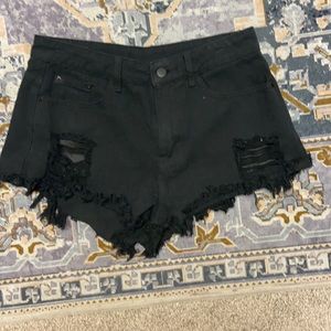 black denim shorts!